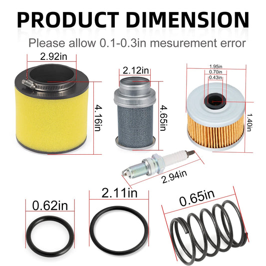 Air Filter & Oil Filter for Honda Rancher 350 TRX350 (2000-2006)