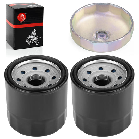 2Pcs Oil Filter w/ Wrench for Honda VTR1000/Super Hawk 1000/XL600V/Transalp 600