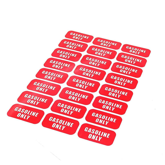 1"x 2" Gasoline Only Sticker Vinyl Fuel Warning Decal for Gas Can (24pcs)
