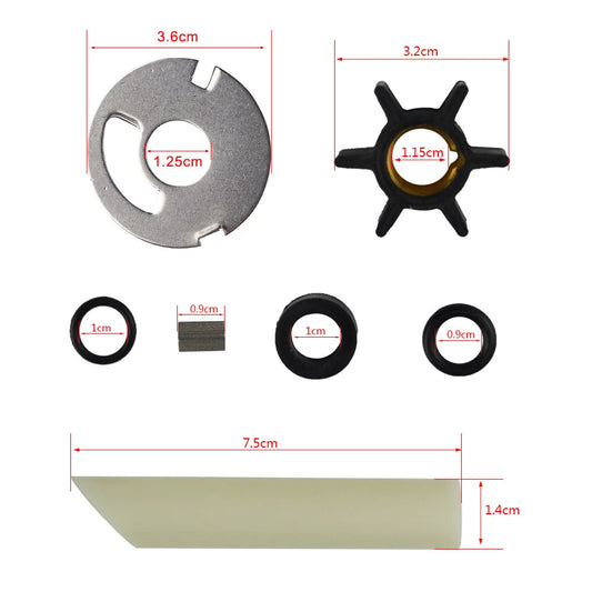 Water Pump Impeller Kit for Mercury 4-110HP Models 4/4.5/7.5/9.8
